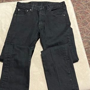 Mens original Levi 501 black jeans size 30/30. Classic straight leg fit.
